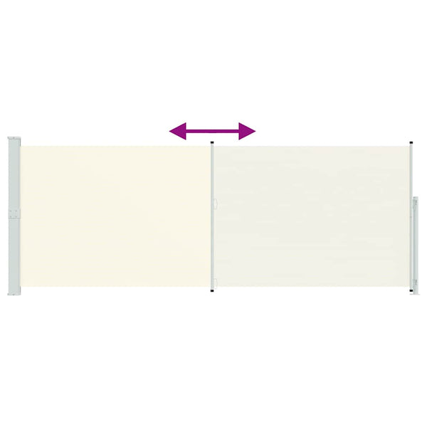 Seitenmarkise Ausziehbar 180x500 cm Creme