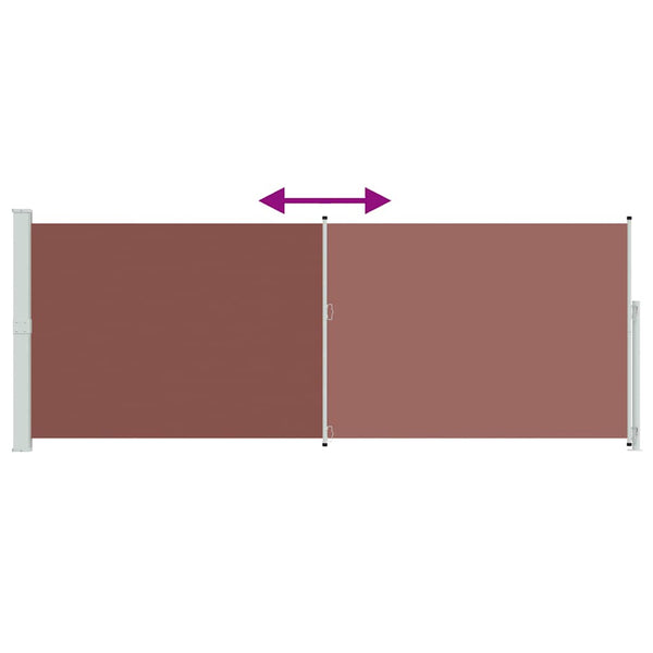 Seitenmarkise Ausziehbar 180x500 cm Braun