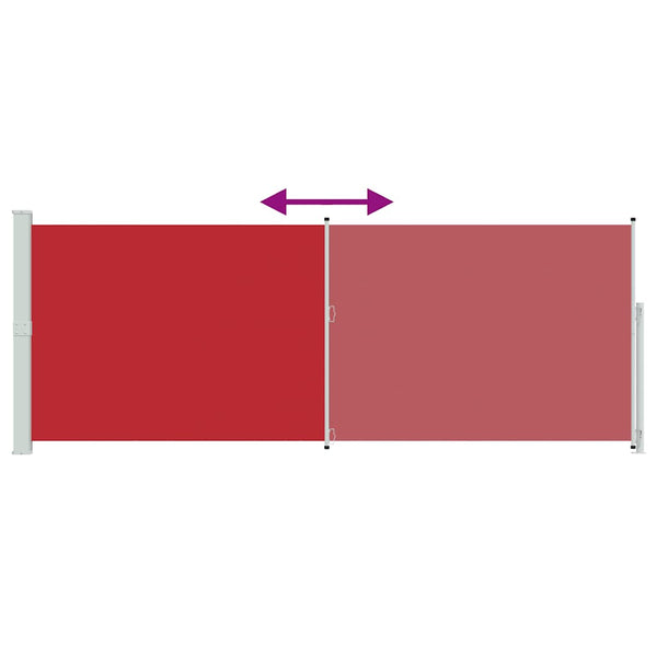 Seitenmarkise Ausziehbar 180x500 cm Rot