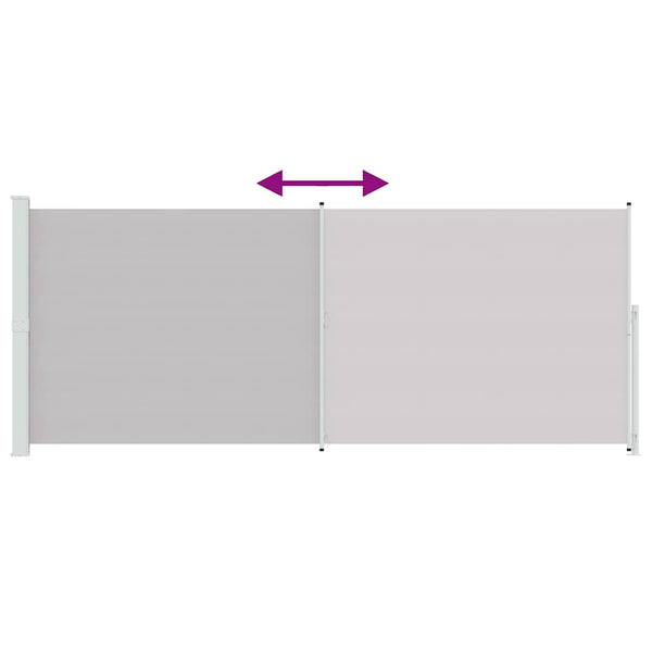 Seitenmarkise Ausziehbar 200x500 cm Grau