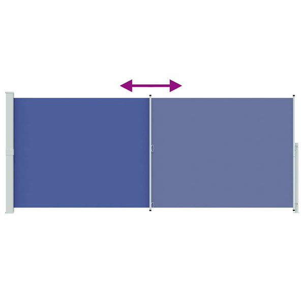 Seitenmarkise Ausziehbar 200x500 cm Blau