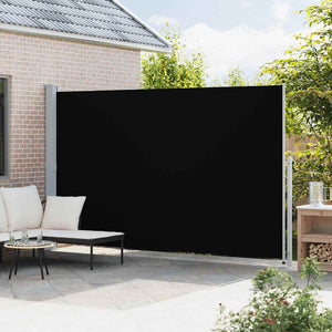 Seitenmarkise Ausziehbar 220x500 cm Schwarz