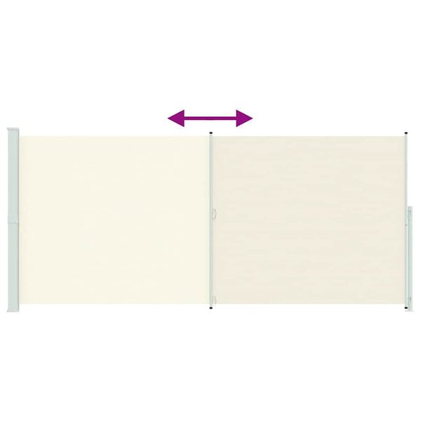 Seitenmarkise Ausziehbar 220x500 cm Creme