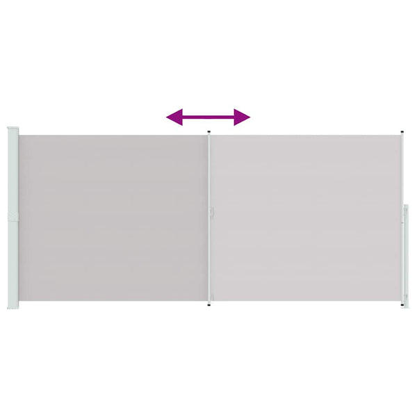 Seitenmarkise Ausziehbar 220x500 cm Grau