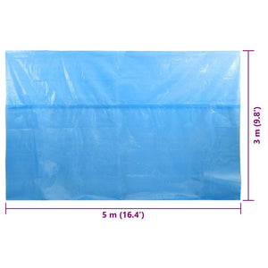 Rechteckige Poolabdeckung 500x300 cm Blau