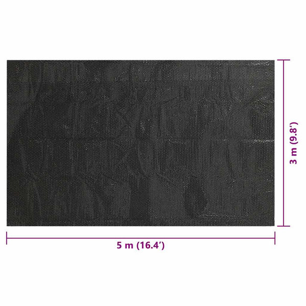 Rechteckige Poolabdeckung 500x300 cm Schwarz