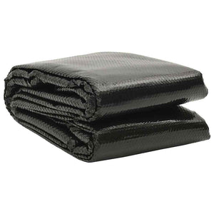 Rechteckige Poolabdeckung 600x400 cm Schwarz