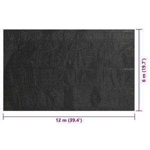 Rechteckige Poolabdeckung 1200x600 cm Schwarz