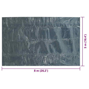 Pool Solarplane 800x500 cm Schwarz/Blau