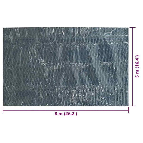 Pool Solarplane 800x500 cm Schwarz/Blau