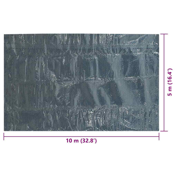 Pool Solarplane 1000x500 cm Schwarz/Blau