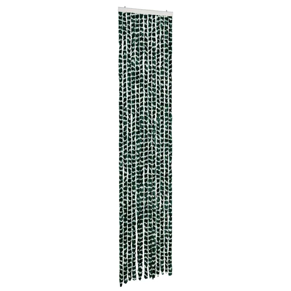 Chenille Insektenschutzvorhang Grün/Weiß 56x185cm
