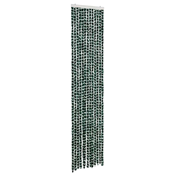 Chenille Insektenschutzvorhang Grün/Weiß 56x185cm