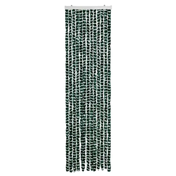 Chenille Insektenschutzvorhang Grün/Weiß 56x185cm
