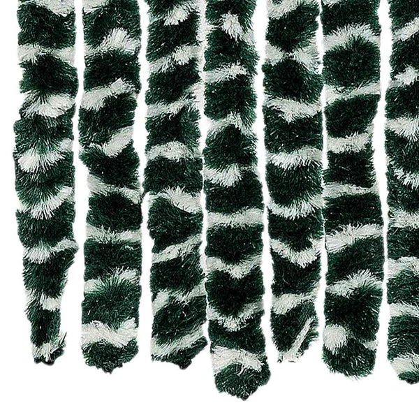 Chenille Insektenschutzvorhang Grün/Weiß 56x185cm