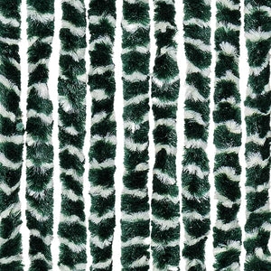 Chenille Insektenschutzvorhang Grün/Weiß 56x185cm