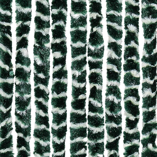 Chenille Insektenschutzvorhang Grün/Weiß 56x185cm
