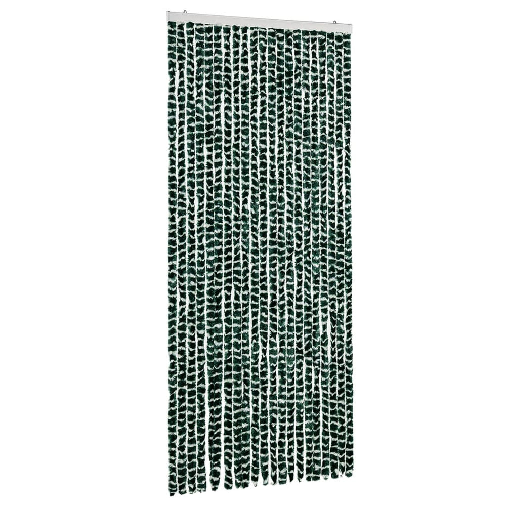 Chenille Insektenschutzvorhang Grün/Weiß 90x220 cm