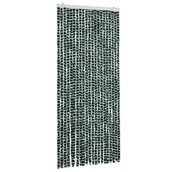 Chenille Insektenschutzvorhang Grün/Weiß 90x220 cm
