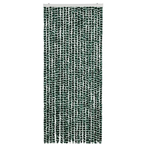 Chenille Insektenschutzvorhang Grün/Weiß 90x220 cm