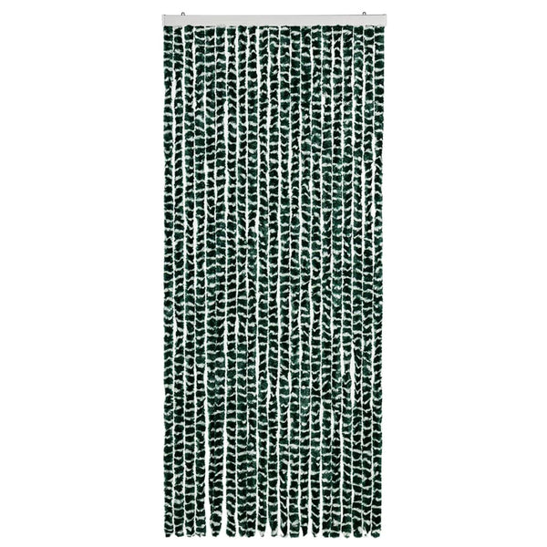 Chenille Insektenschutzvorhang Grün/Weiß 90x220 cm