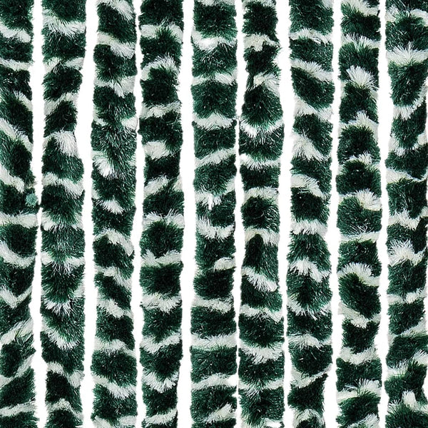 Chenille Insektenschutzvorhang Grün/Weiß 90x220 cm