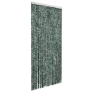 Chenille Insektenschutzvorhang Grün/Weiß 100x220 cm