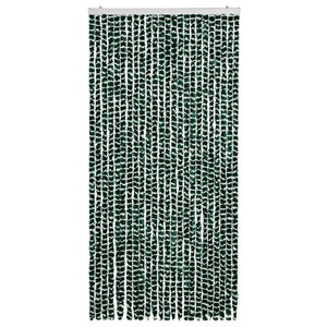 Chenille Insektenschutzvorhang Grün/Weiß 100x220 cm