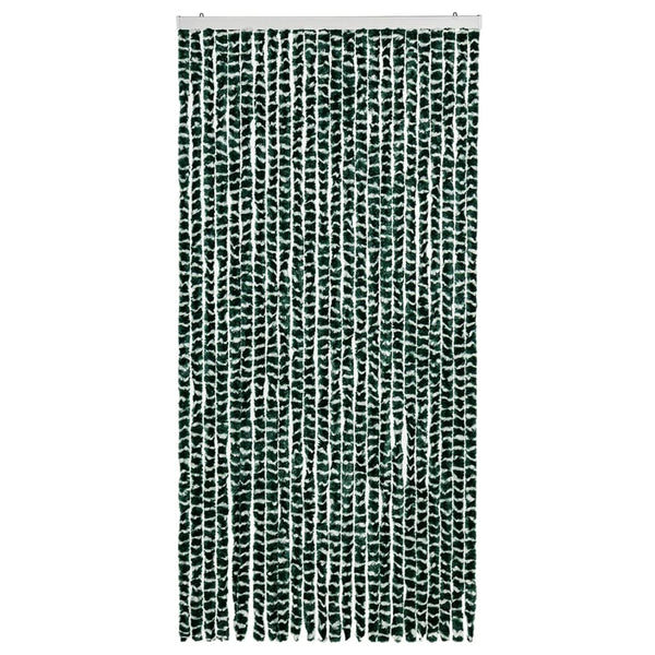 Chenille Insektenschutzvorhang Grün/Weiß 100x220 cm