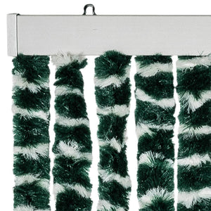 Chenille Insektenschutzvorhang Grün/Weiß 100x220 cm