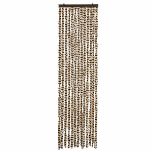 Chenille Insektenschutzvorhang Beige Braun 56x185 cm