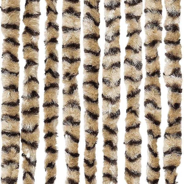 Chenille Insektenschutzvorhang Beige Braun 56x185 cm