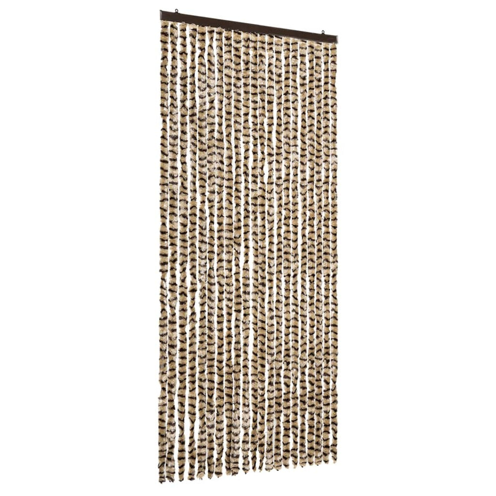 Insektenschutzvorhang Chenille Beige Braun 90x220cm