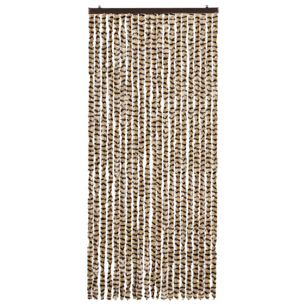 Insektenschutzvorhang Chenille Beige Braun 90x220cm