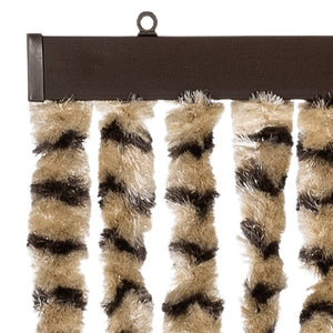 Insektenschutzvorhang Chenille Beige Braun 90x220cm