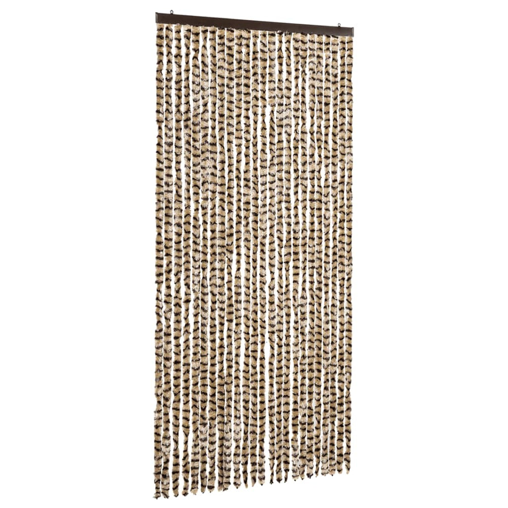 Chenille Insektenschutzvorhang Beige Braun 100x220 cm