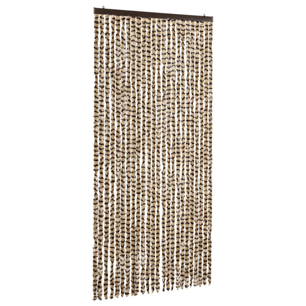 Chenille Insektenschutzvorhang Beige Braun 100x220 cm