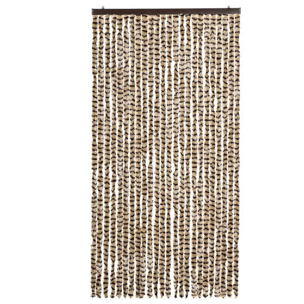 Chenille Insektenschutzvorhang Beige Braun 100x220 cm