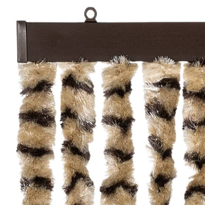 Chenille Insektenschutzvorhang Beige Braun 100x220 cm