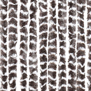 Chenille Insektenschutzvorhang Braun/Weiß 56x185 cm