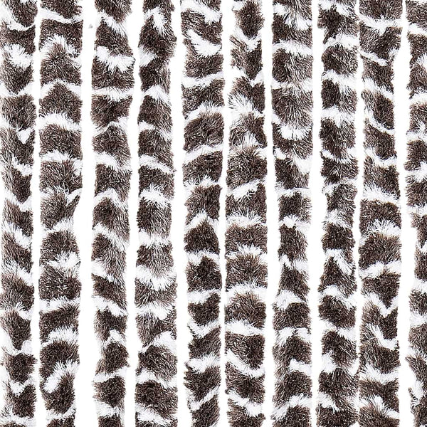 Chenille Insektenschutzvorhang Braun/Weiß 56x185 cm