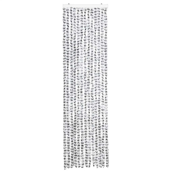 vidaXL Rideau anti-insectes gris clair et foncé 56x185 cm Chenille
