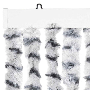 vidaXL Rideau anti-insectes gris clair et foncé 56x185 cm Chenille