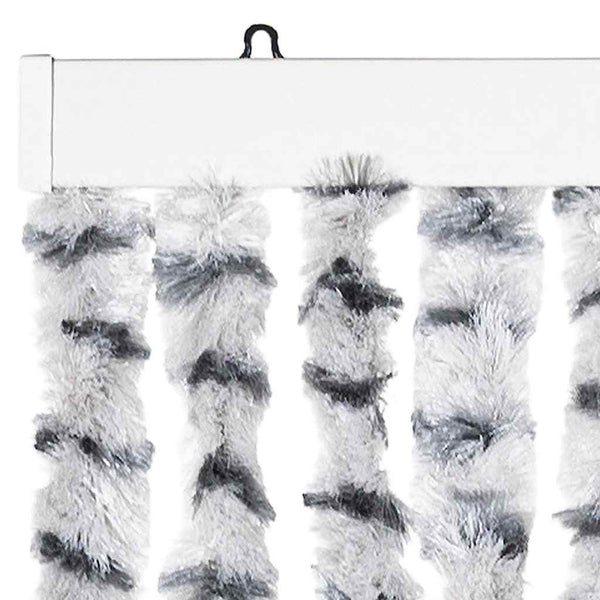 vidaXL Rideau anti-insectes gris clair et foncé 56x185 cm Chenille
