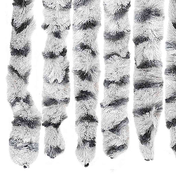 vidaXL Rideau anti-insectes gris clair et foncé 56x185 cm Chenille