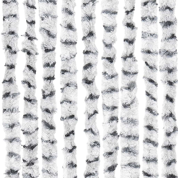 vidaXL Rideau anti-insectes gris clair et foncé 56x185 cm Chenille