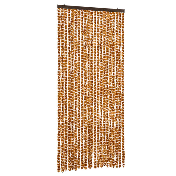 Insektenschutzvorhang Chenille Ocker/Weiß 90x220cm