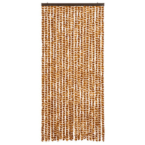 Insektenschutzvorhang Chenille Ocker/Weiß 90x220cm