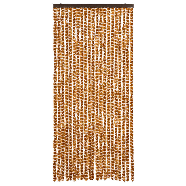 Insektenschutzvorhang Chenille Ocker/Weiß 90x220cm