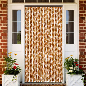 Chenille Insektenschutzvorhang Ocker/Weiß 100x220 cm